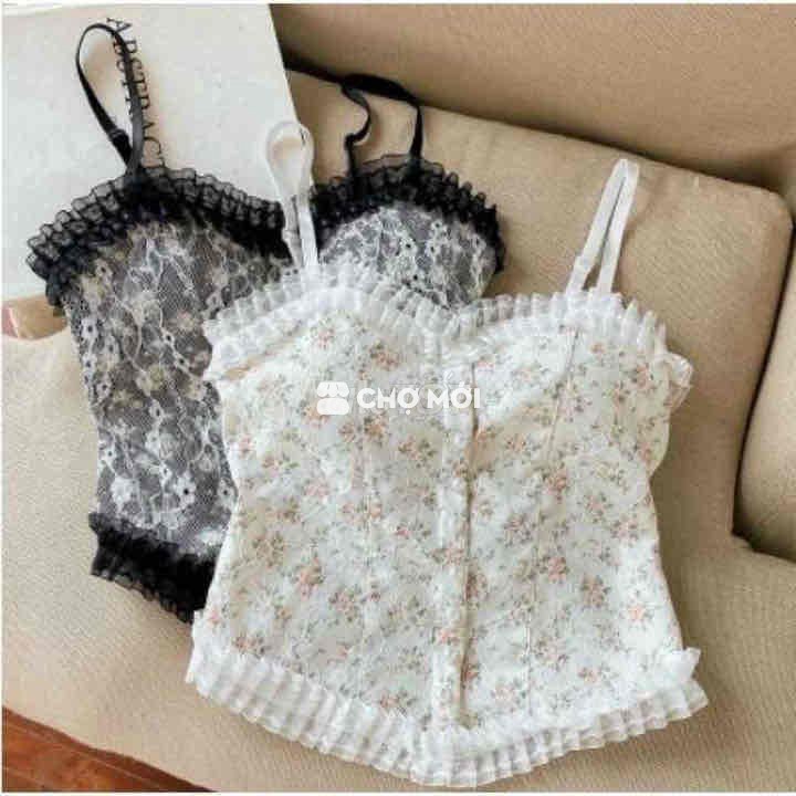 Áo bra nữ ren hoa nhí Trắng