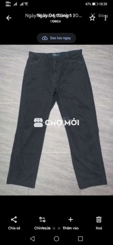 Quần kaki Polo Ralph Lauren ClassicVin90s size 34