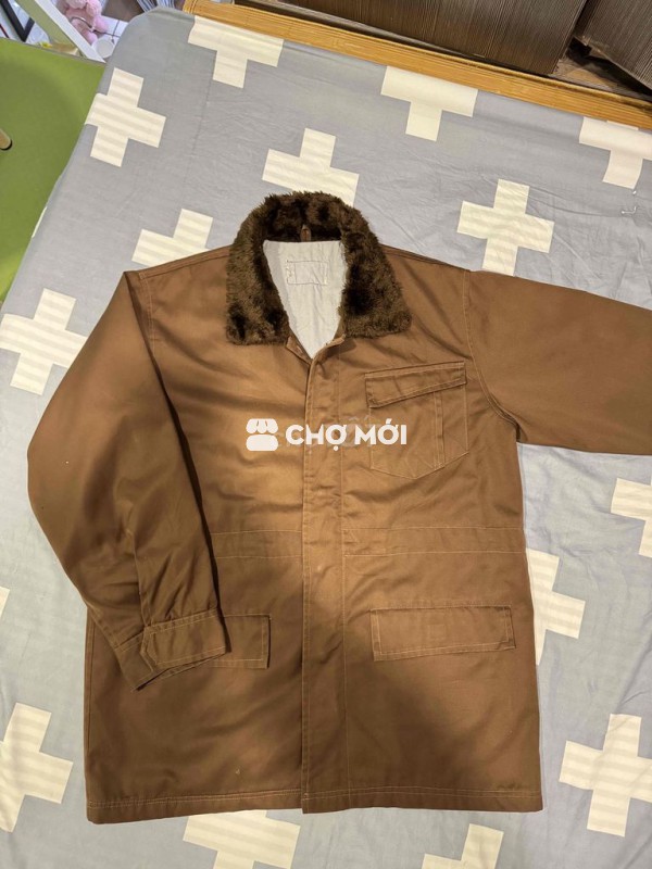 Bán xả lại áo khoác kaki cổ lông qua sd size L-XL