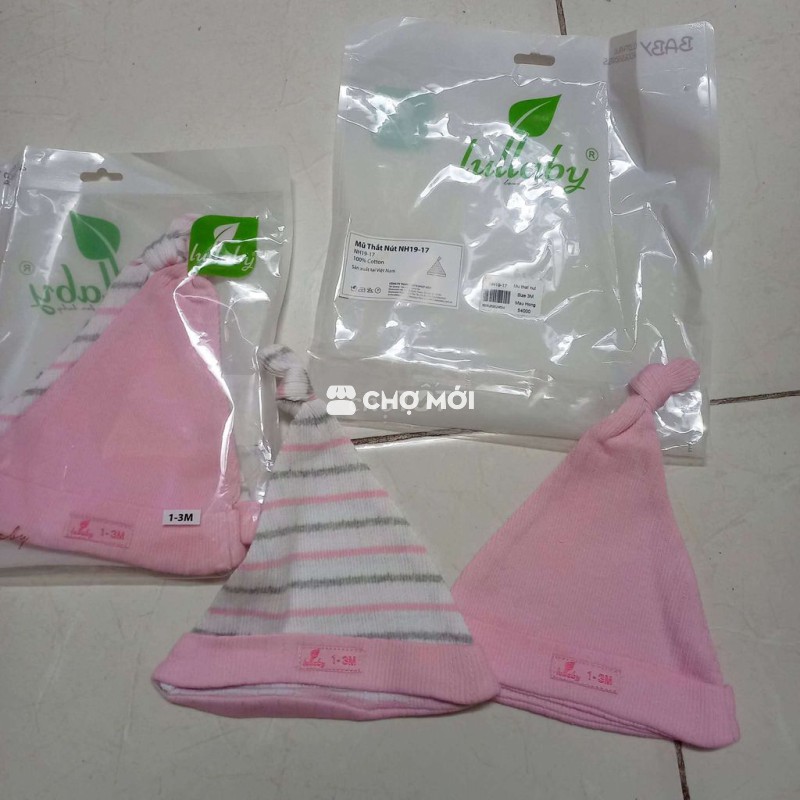 Mũ sơ sinh Lullaby Cotton Hồng