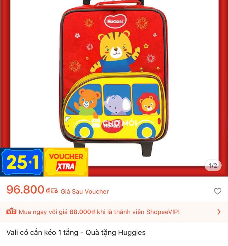 Balo kéo Huggies Trẻ em xanh