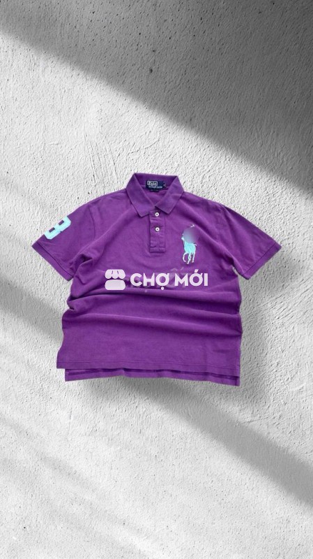 Áo Polo Ralph Lauren, size M, ngang 51, Tím