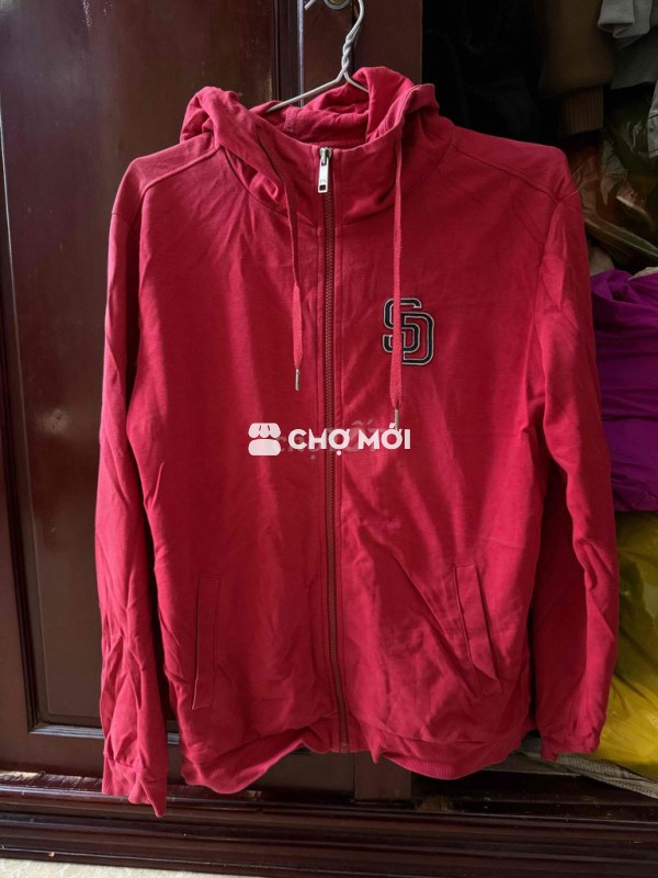 Áo khoác hoodie MLB Đỏ Unisex chính hãng