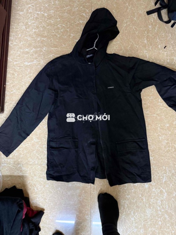 Áo khoác nam Kaki dáng dài Đen Hàn