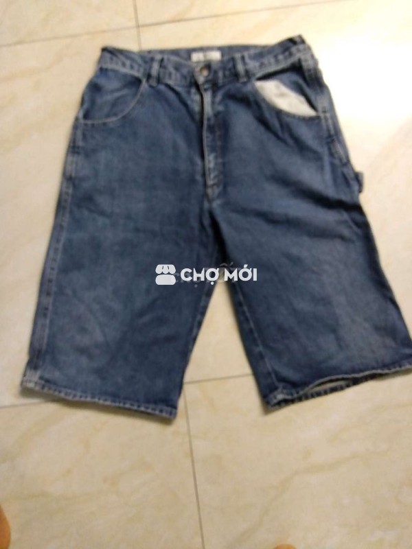 Quần short Jean nam Xanh