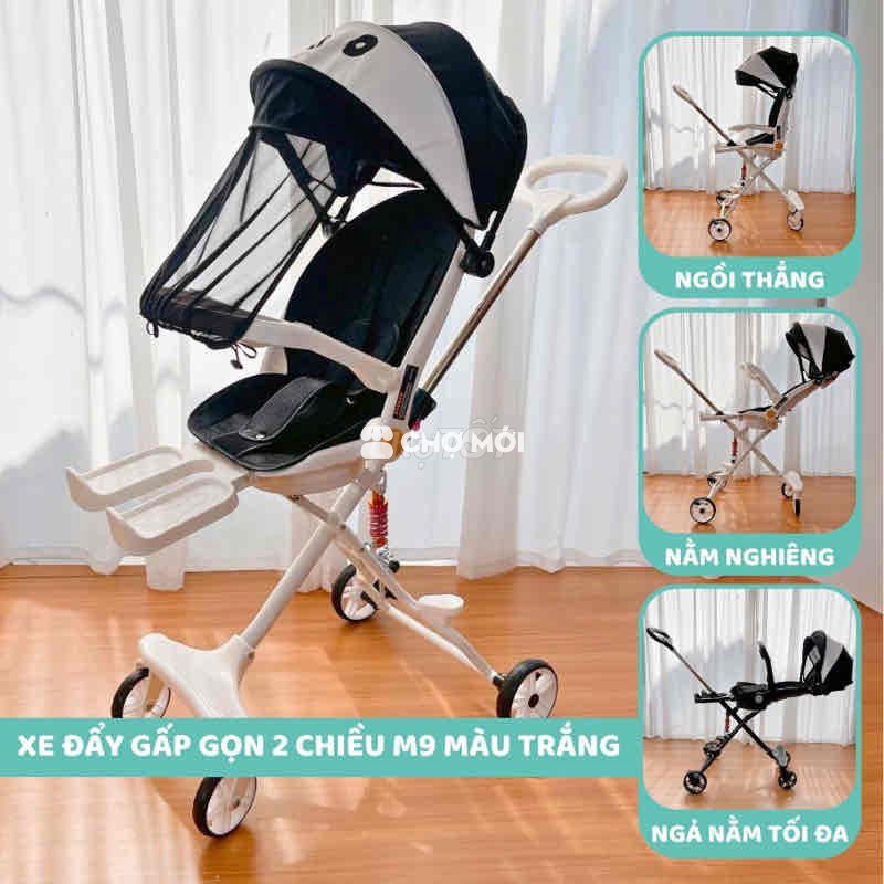 pass Xe đẩy em bé M9 Trắng