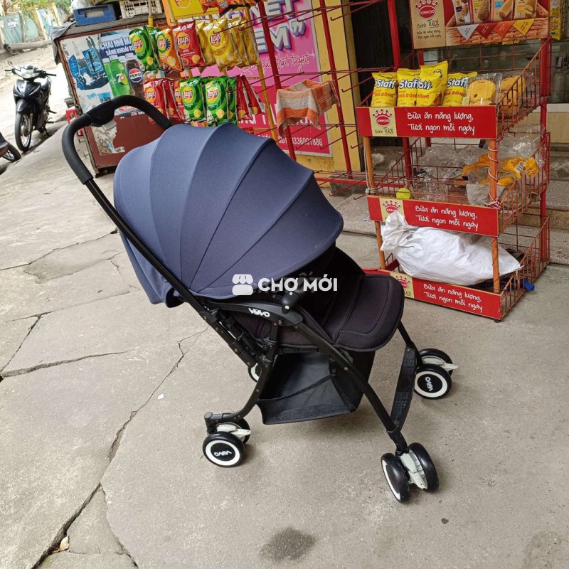 Xe đẩy Vovo Xanh navy gấp gọn
