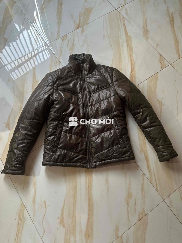 Áo phao nam Biker xanh lá