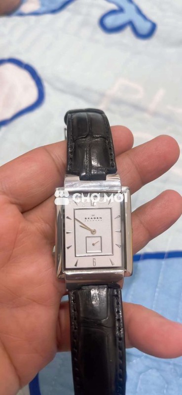 Đồng hồ Skagen Tank Nam Dây da Đen