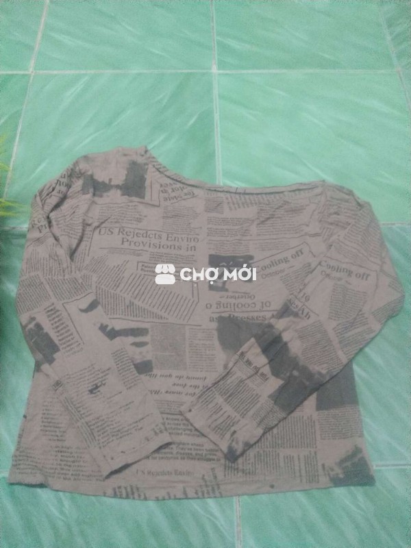 Áo thun dài tay trễ vai nữ vải