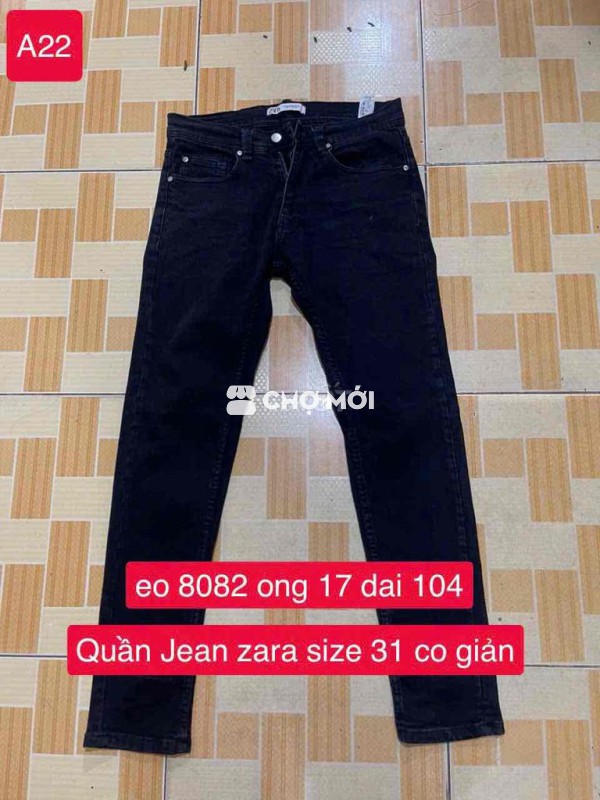 Quần jean Zara nam co giãn size 31