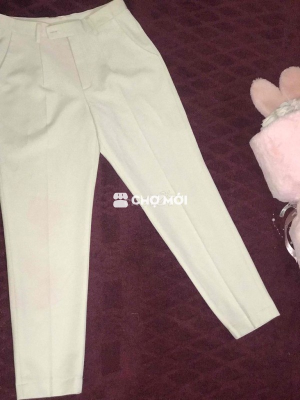 Quần âu nữ trắng kem size M