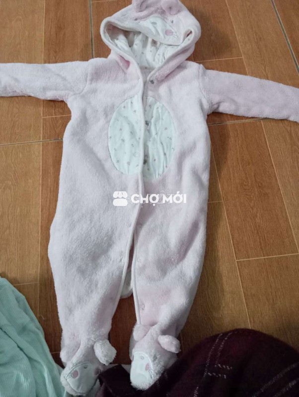 Áo liền quần Vải bông Hồng