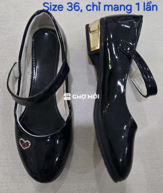 Giày búp bê bé gái size 36 Đen