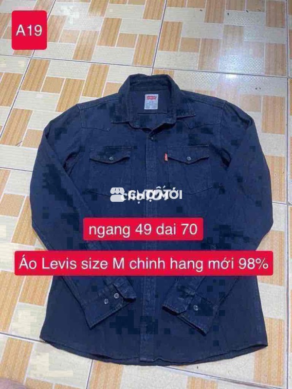 Áo sơ mi Levis nam size M Xanh đen