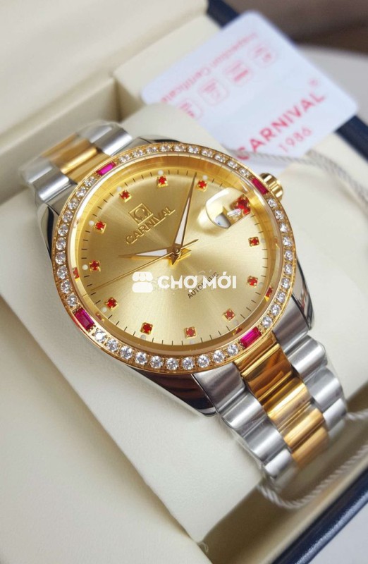 Đồng Hồ Cơ Hàng Hiệu Full Box Mới Cọc Số Đính Đá