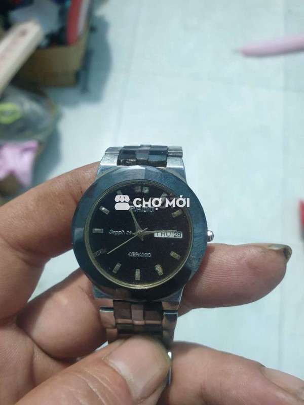 Đồng hồ Rado Nam Dây đá Đen