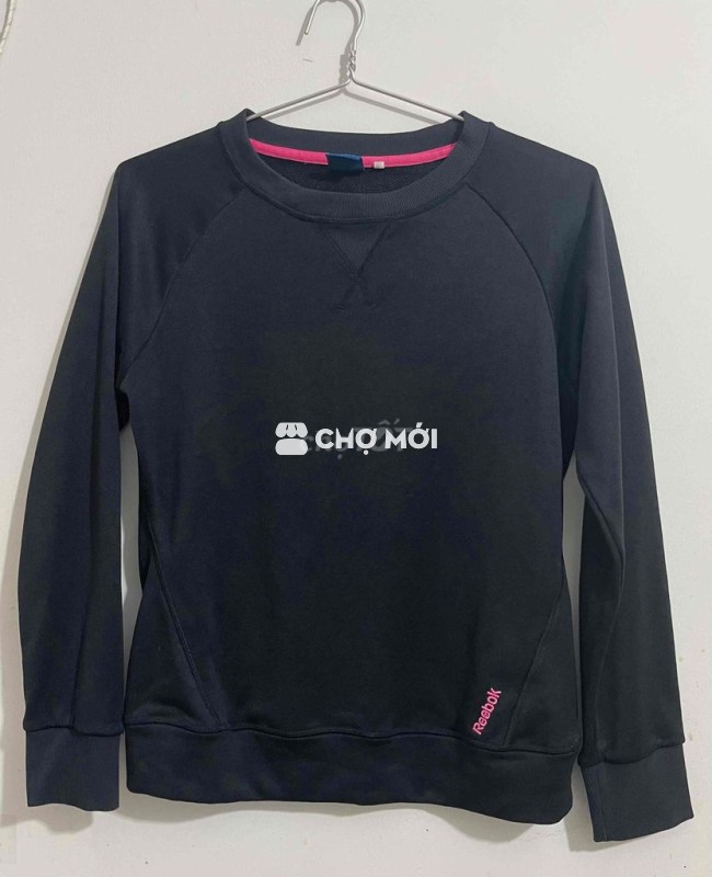 Áo hoodie Reebok lót nỉ Đen size L 42-50kg 90%