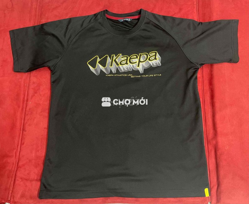 Áo thun thể thao Kappa Nam XL Đen 68-75kg 90%