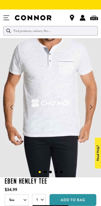 NEWtag Áo thun nam 34.99$ hiệu CONNOR úc size L