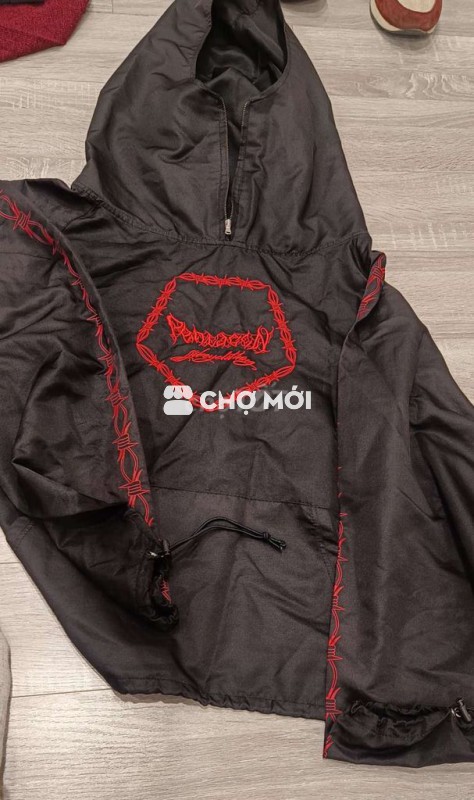 Áo khoác vải dù Unisex Đen