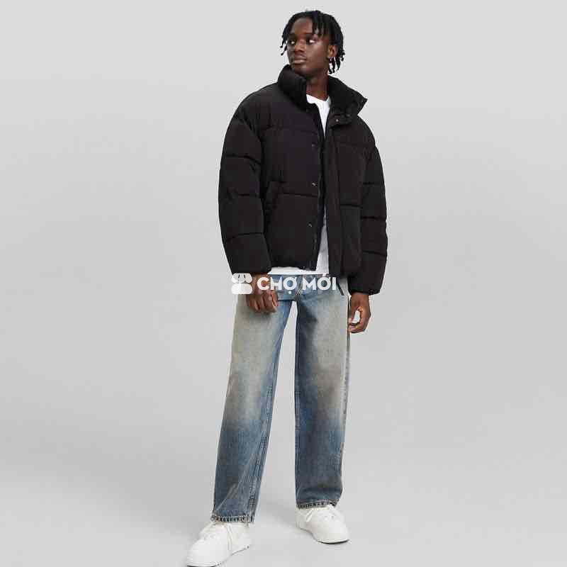 Áo phao nam Bershka trần bông size S