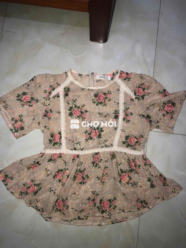 Áo kiểu nữ hồng nhạt