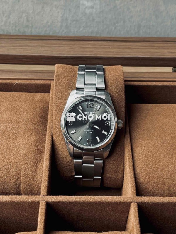 Đồng hồ SCRIPT Nam Thép Bạc