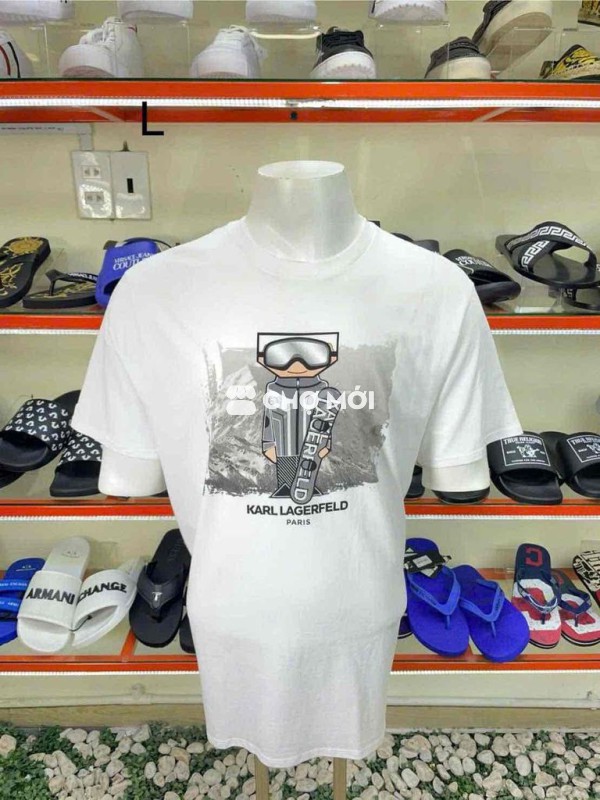 Áo thun Karl Lagerfeld Nam Trắng sale mạnh