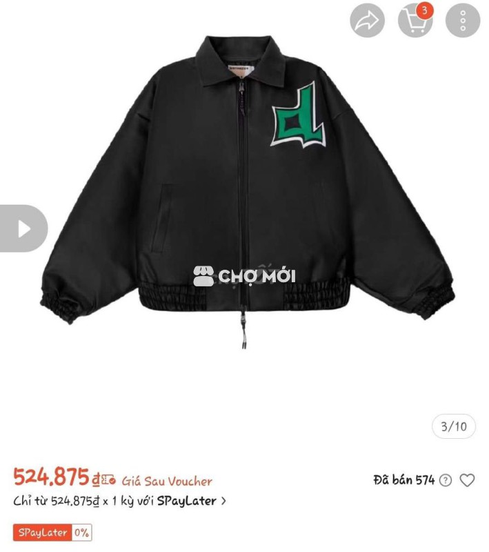 Áo khoác da DESTRUCTION Unisex Đen