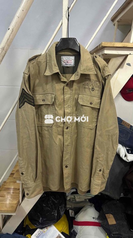 Áo sơ mi Avirex Nam Vải Nâu XL