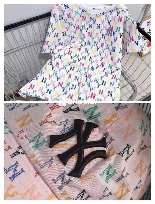 Bộ quần áo MLB nữ Cotton, Kaki