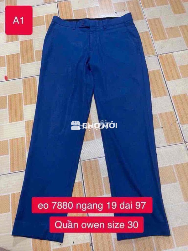 Quần tây Owen Nam size 30 Xanh