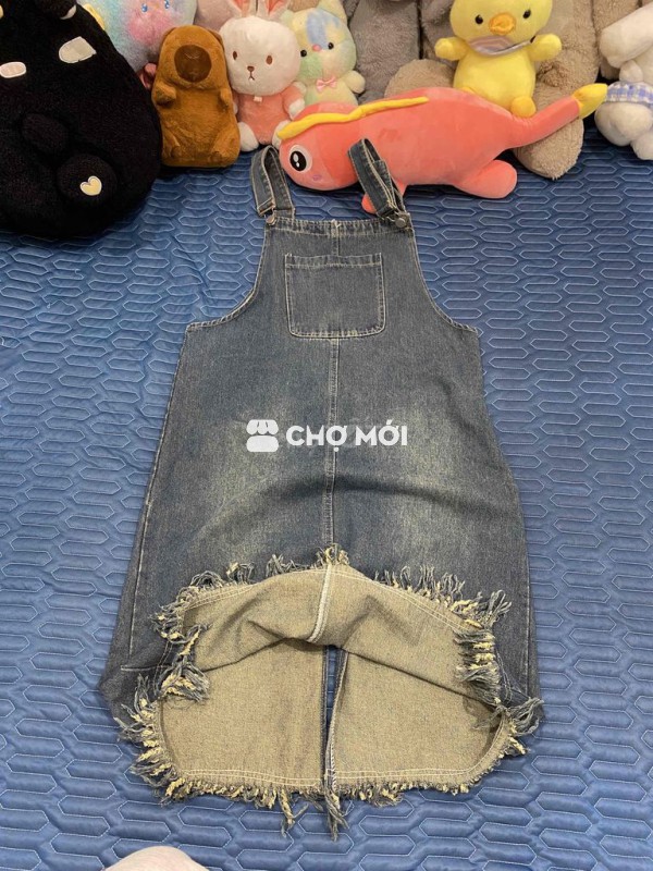 Váy yếm Nữ Jean Xanh