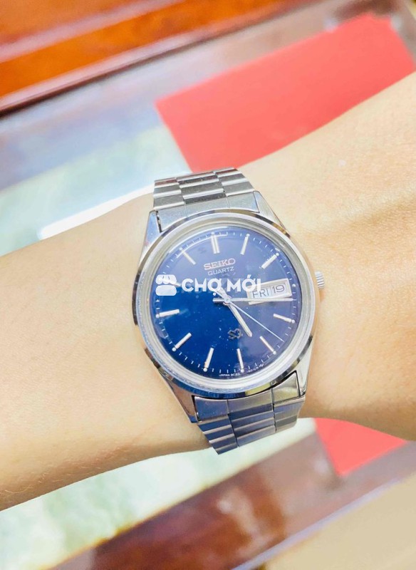 Đồng Hồ Seiko Nhật, Máy Pin, Lịch Ngày, Thứ, Zin