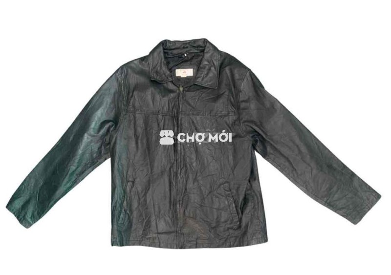 Áo khoác da Artesanias Nam Đen