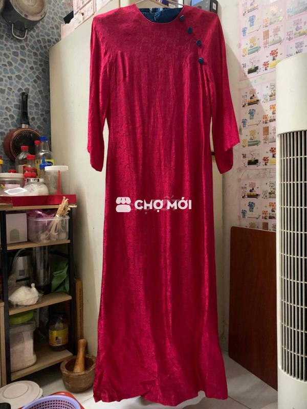 Áo dài Nữ Lụa gấm Đỏ