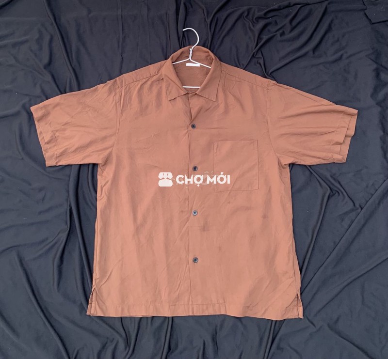 🔔Áo Sơmi G.U - lụa - sz 2XL 85-90kg - FREE SHIP