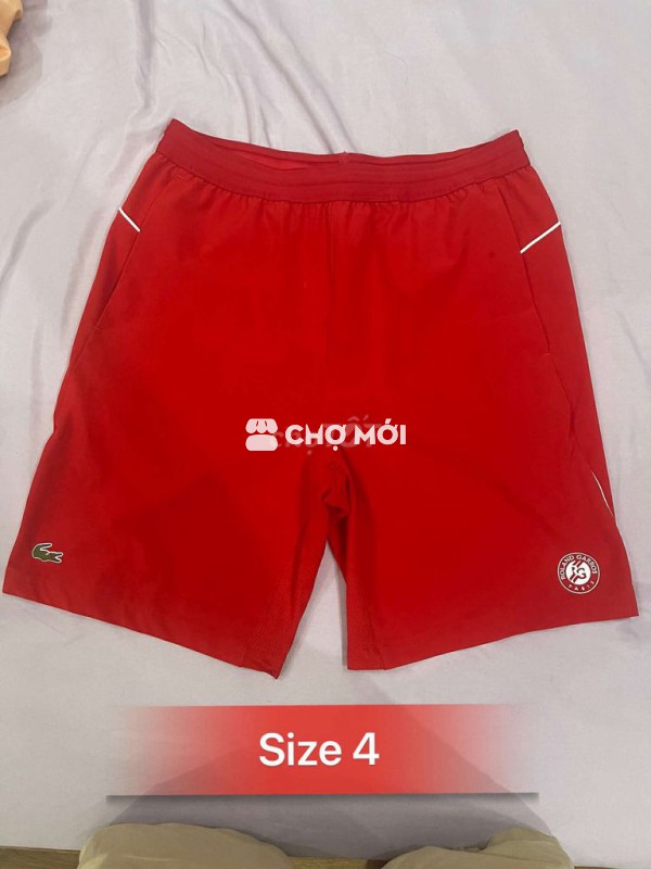 Quần short Lacoste Nam Đỏ size 4