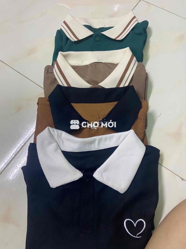 Áo thun polo nữ vải thun