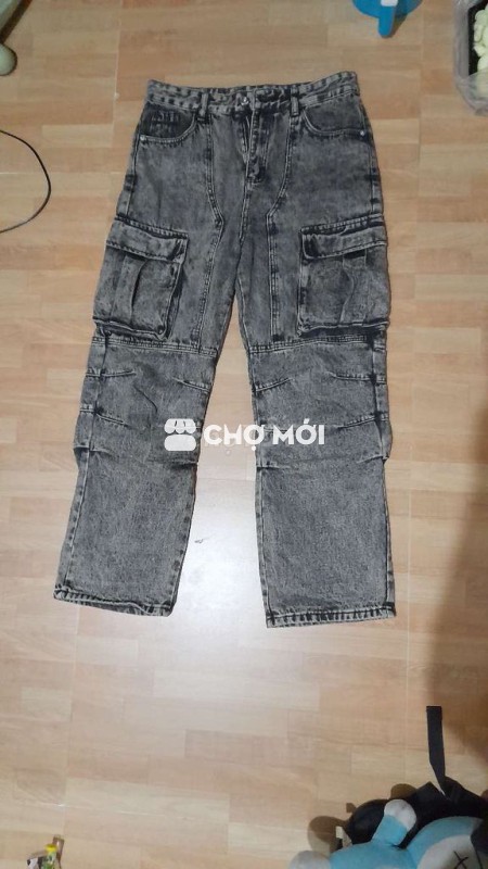 Quần jean Unisex Jean xám