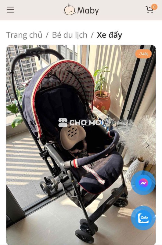 Xe đẩy Combi Mechacal Handy 4Cas