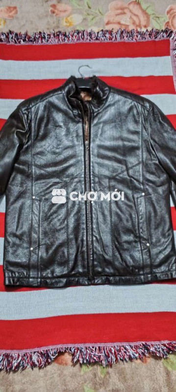Áo khoác da nam da thật hàng hiệu