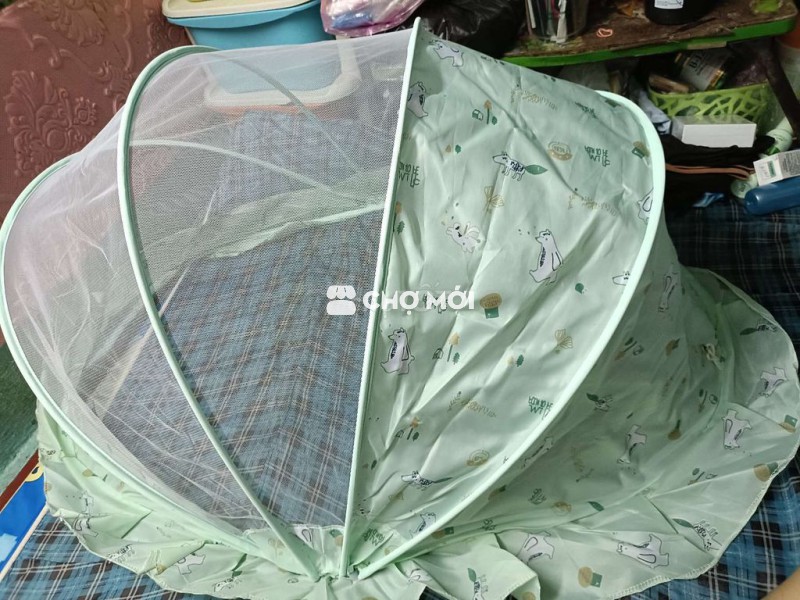 Mùng chụp trẻ sơ sinh vải lưới