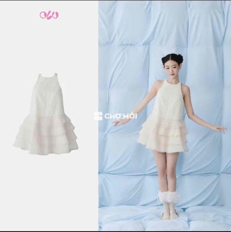 Đầm yếm nữ OLV màu Kem size S