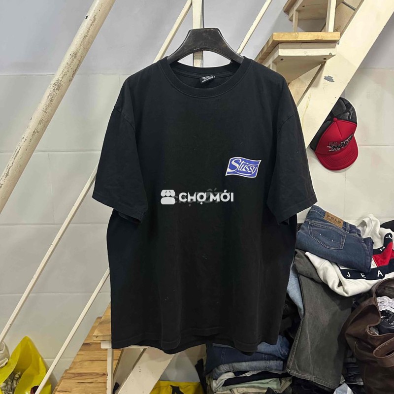 Áo thun Stussy Unisex Cotton Đen L