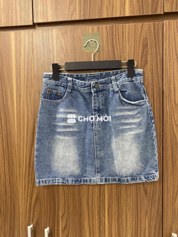Chân váy Jean nữ Xanh nhạt