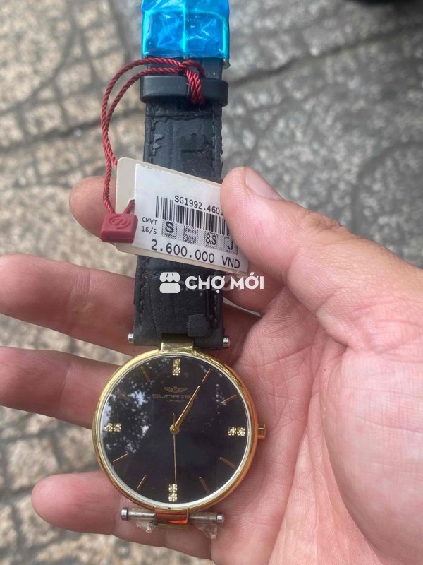 Đồng hồ Sunrise Nam Da Đen