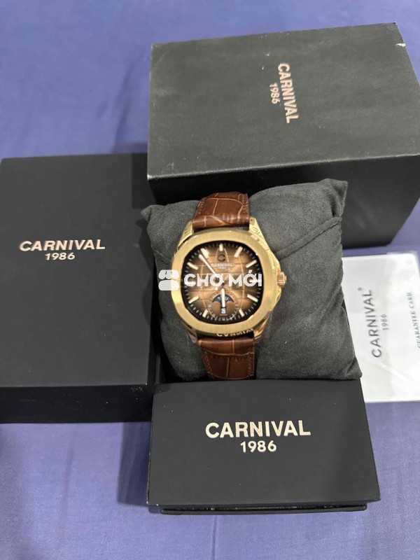 Đồng hồ Carnival Aquanus 8113G-VT-DD-N Nam Dây da