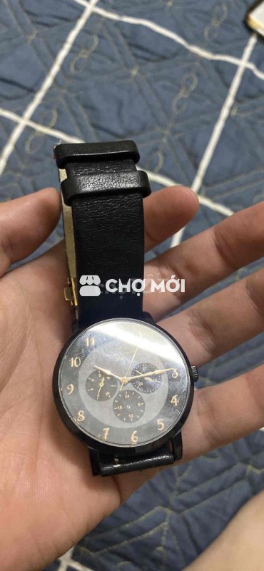 Đồng hồ đeo tay Nam Dây da Đen